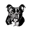 Staffy tattoo design idea