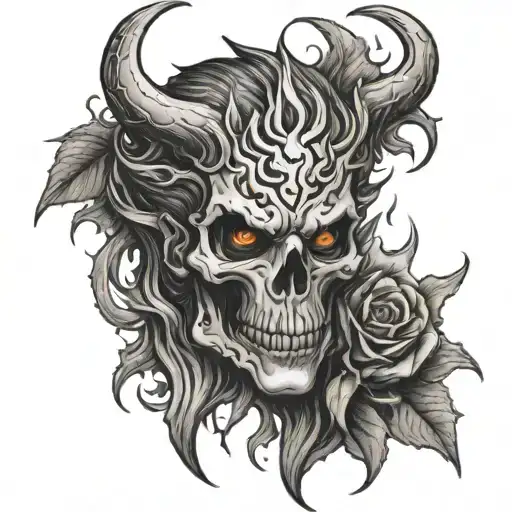 the words My Flaws Burn Through My Skin Like Demonic Flames from Hell  tattoo design idea