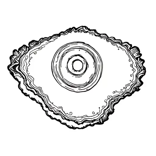 oyster shell tattoo design idea