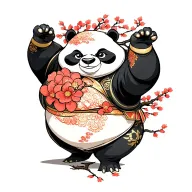 Kung Fu Panda's Master Oogway and Peach Tree tattoo design idea