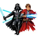 Darth Vader and Anakin Skywalker wielding tattoo design idea