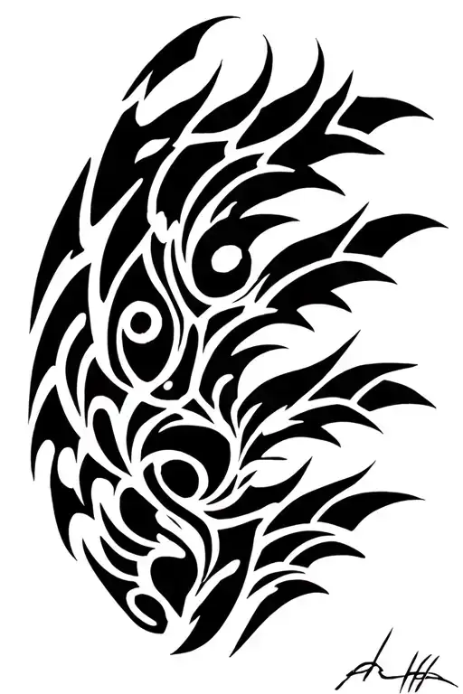 animal tracks forming the shape tattoo design idea