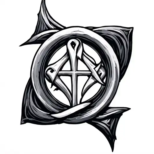 Bind Rune combines three runes tattoo design idea