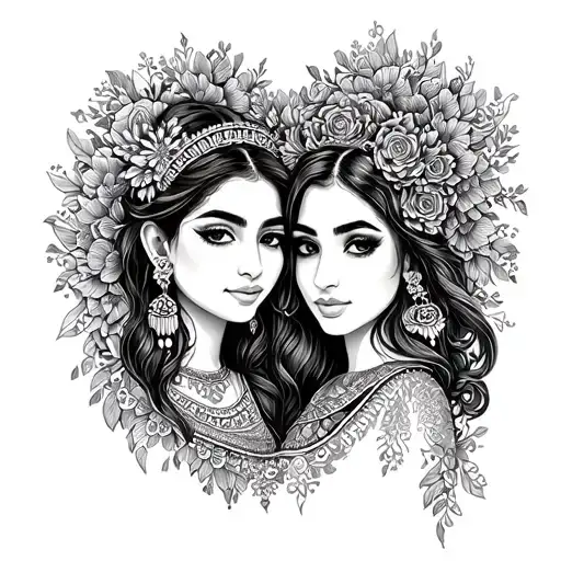 brother and sisters my sisters name is diya and dishika put there name also tattoo design idea