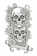 the 7 deadly sins inside the number 7 tattoo design idea