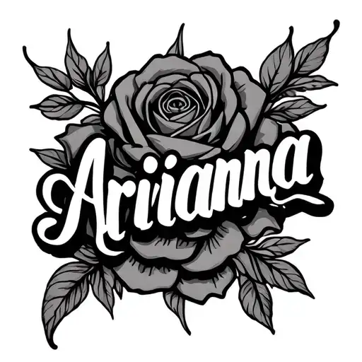 the name Arianna tattoo design idea