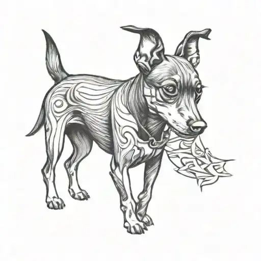 Pinscher tattoo design idea