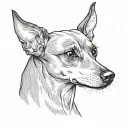 Pinscher tattoo design idea