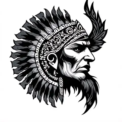 shaman style for forarm tattoo design idea