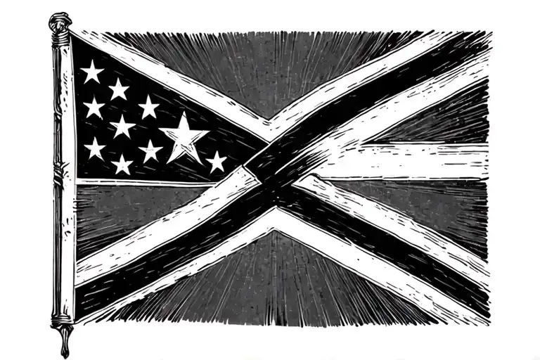 rebel flag inside tattoo design idea