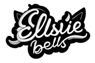 elsie bells written in cursive with cat ears outline tattoo design idea