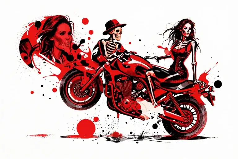 Skeleton Guy Riding Motorcycle 70+ Skeleton Riding Motorcycle Tattoo Ideas in 2026 - BlackInk AI