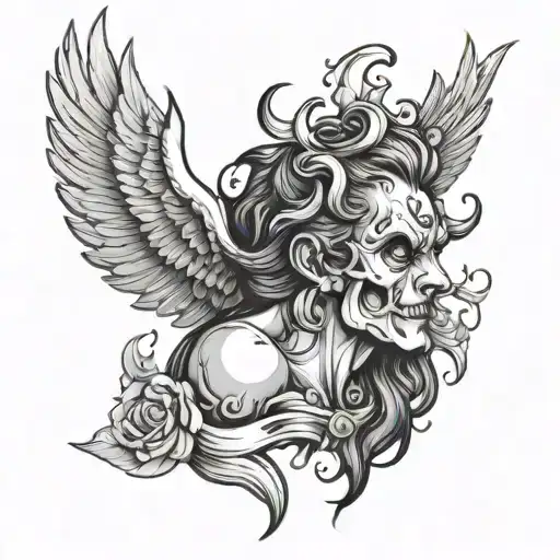 create pride as deadly sin tattoo design idea