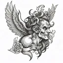 create pride as deadly sin tattoo design idea