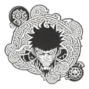 trafalgar law one piece tattoo design idea