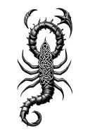 celtic cross and scorpion tattoo design idea