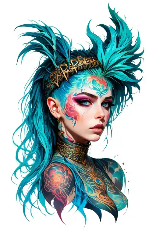 jinx and ekko arcane tattoo design idea