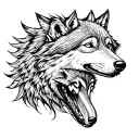 wolve Family agape tattoo design idea