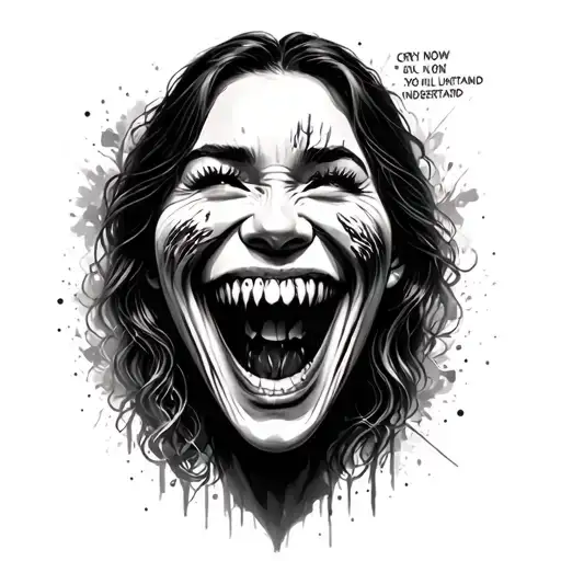 laugh now cry later you will understand tattoo design idea