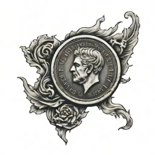 tow side of a coin unknown tattoo design idea