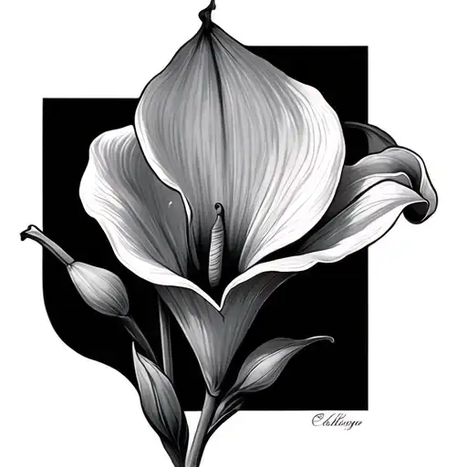calla lilies tattoo design idea