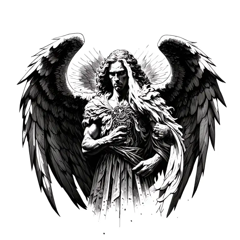 archangel uriel tattoo design idea