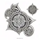 celtic shield knot tattoo design idea