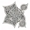 celtic shield knot tattoo design idea