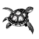 turtle and harry styles tattoo design idea