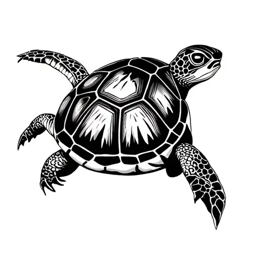 turtle and harry styles tattoo design idea