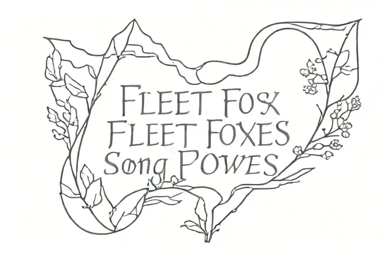 fleet foxes song lyrics written tattoo design idea