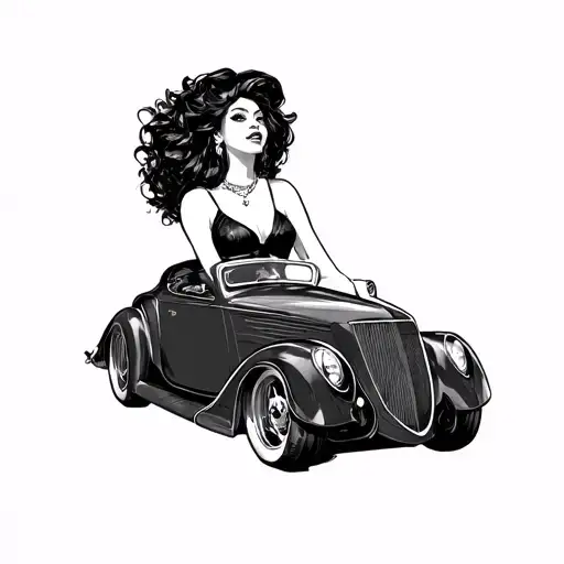 Barrios Women Carros y Malantes tattoo design idea