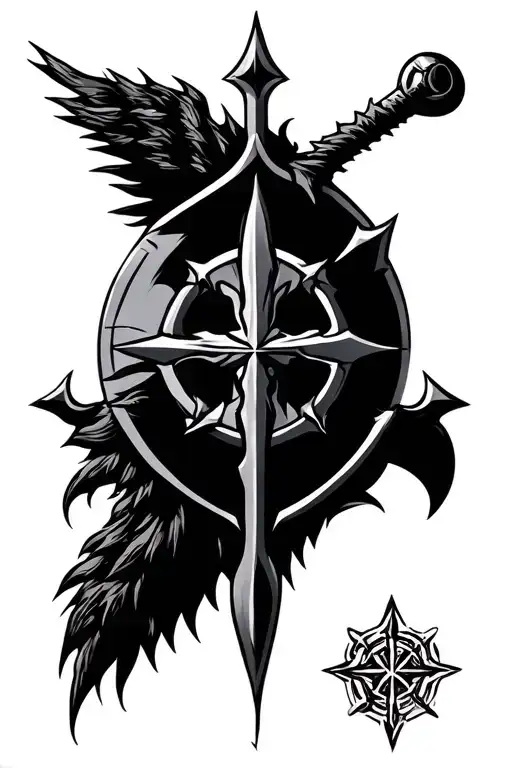 vegvisir viking symbol tattoo design idea