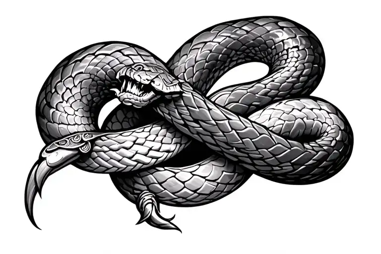 A Viking theme snake wrapped around the arm tattoo tattoo design idea