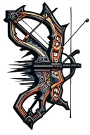 compound Bow archery bow tattoo design idea
