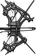 compound Bow archery bow tattoo design idea
