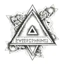 penrose triangle, with something relating to the phrase "everything happens for a reason" tattoo design idea