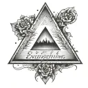 penrose triangle, with something relating to the phrase "everything happens for a reason" tattoo design idea