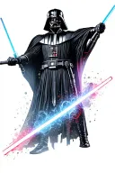 darth Vader wielding a lightsaber tattoo design idea