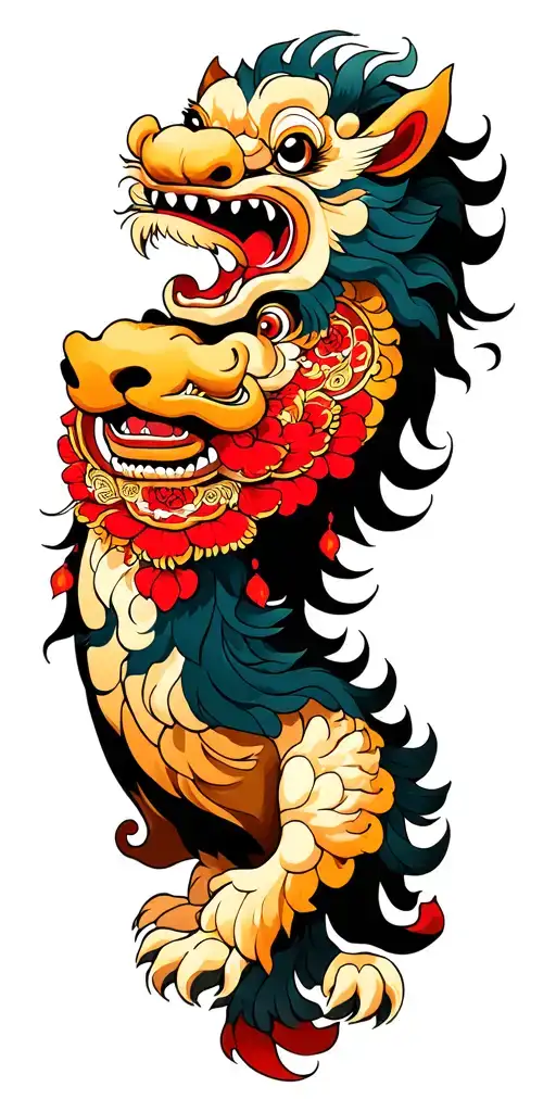 Foo Dog tattoo design idea