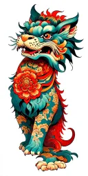 Foo Dog tattoo design idea
