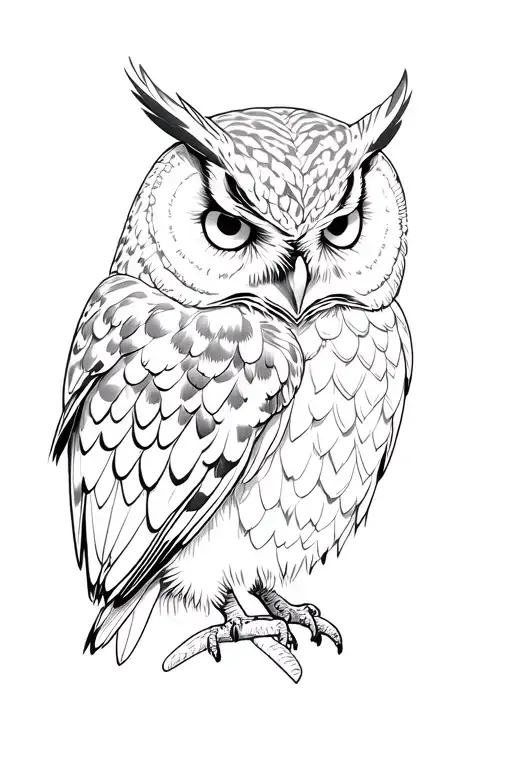 owl tattoo design idea