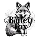 "Bailey fox" graphitti tattoo design idea