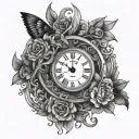 Daughter Birth Clock tattoo design idea