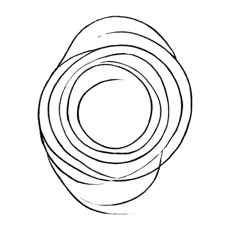 Enso circle made up of thin concentric circles  tattoo design idea