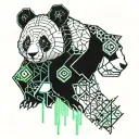 Panda bear tattoo design idea