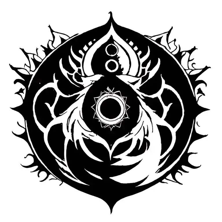 Chakra Mode to Six Paths tattoo design idea