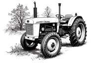 old John Deere b tractor tattoo design idea