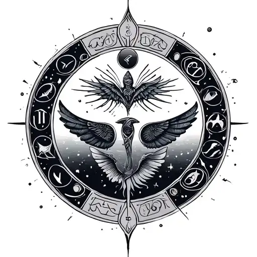 gemini zodiac sign with design featuring tattoo design idea