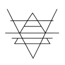 3 triangles side by side tattoo design idea